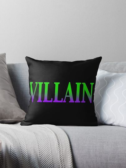 Villain - green and purple Pillow