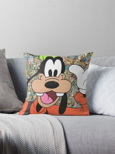 Comic Book Goofy Pillow