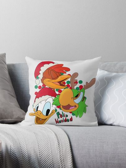 The Three Caballeros Christmas Pillow