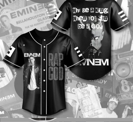 Eminem Why Be A King When You Are A God Baseball Jersey