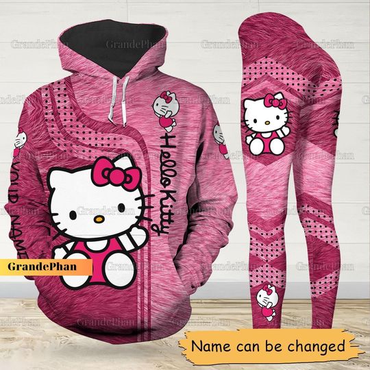 Hello Kitty Hoodie And Leggings, Hello Kitty Birthday Shirt, Hello Cat Shirt, Disneyworld Shirt, Girl Sweatshirt, Personalized Tshirt