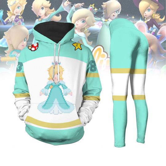 Custom Princess Rosalina Hoodie And Leggings, Super Mario Character Shirt, Rosalina Lover Gift For Her Women,Video Game Cosplay Costume