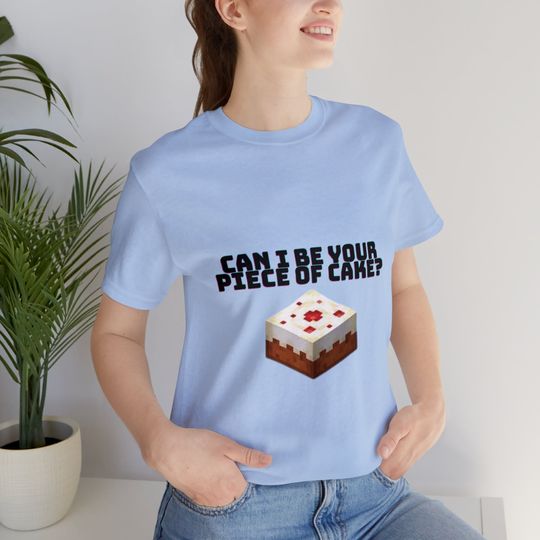 Unisex Jersey Short Sleeve Tee | Piece of cake | Minecraft shirt | Funny shirts