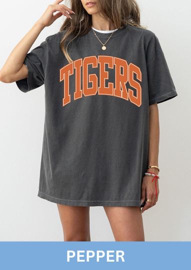 Tigers Comfort Colors Shirt, Game Day Shirt, Tigers Football, Varsity Letter, Vintage Tigers Shirt, Tigers Basketball Shirt, Tigers Fan