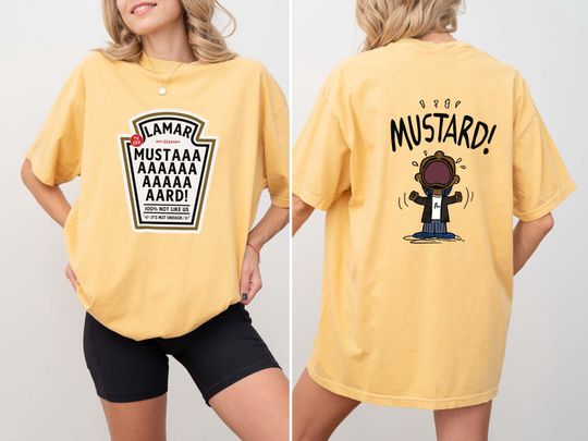 Comfort Colors Mustard Shirt, Kendrick Lamar t-shirt, Dot Shirt, yellow shirt, West Coast Streetwear, Hip Hop Lover Shirt