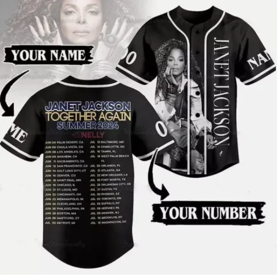 Janet Jackson Jersey 3D, Together Again Tour Gift For Fans