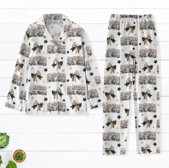 Discover Trump 2025 Coquette Pajamas Set, Trump Bow President Pajamas Sets