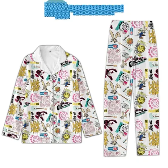 B182 T0m Delonge Feeling This Satin Pajamas Set