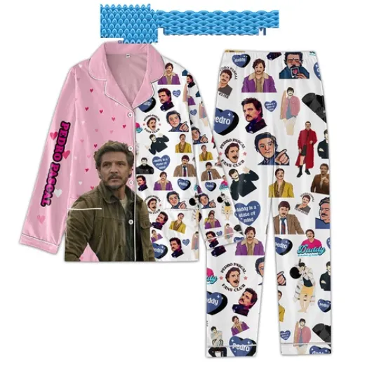 Pedro Pascal Fan Satin Pajamas Set