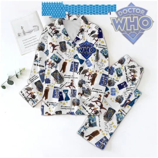 Doctor Who Bad W0lf Satin Pajamas Set
