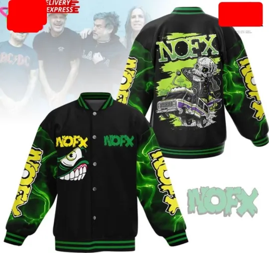 NOFX Rock Band 3D Baseball Jersey 2025 Tour