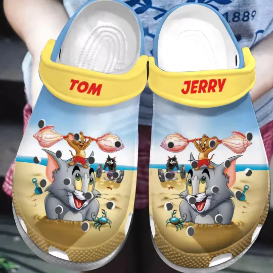 Tom And Jerry Go To The Beach On Vocation Holiday Clogs
