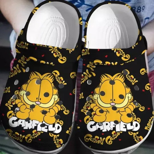 Soft Garfield Black Clogs