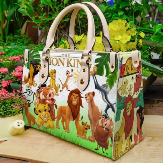 Personalized Simba The Lion King Leather Handbag, Simba Mufasa Lovers Gift