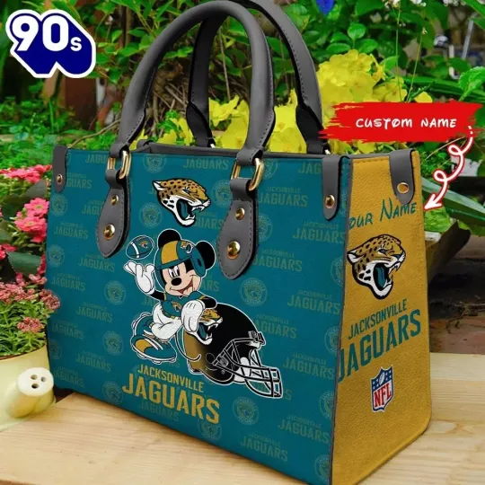 Personalized Jacksonville Football Team Jaguarss Leather Handbag Lovers Gift