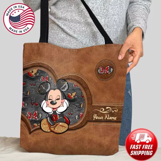 Personalized Mickey Mouse Tote Bag, Mickey Handbag, Mickey Lovers Gift Bag
