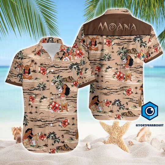 Moana Princess Hawaiian Shirt, Disneyland Moana Button Up Shirt, Moana Pua Hei Hei Maui Shirt, Family Summer Trip Shirt, Hawaii Trip Outift