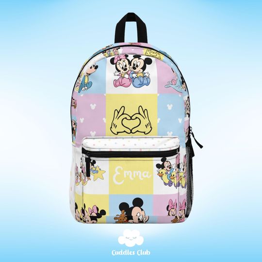 Personalized Minnie and Mickey Backpack for Kids | Minnie and Mickey Nursery | Minnie and Mickey Gift | Back To School Bag | Travel Backpack
