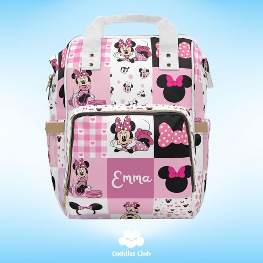 Discover Personalized Minnie Diaper Backpack | Minnie Diaper Bag