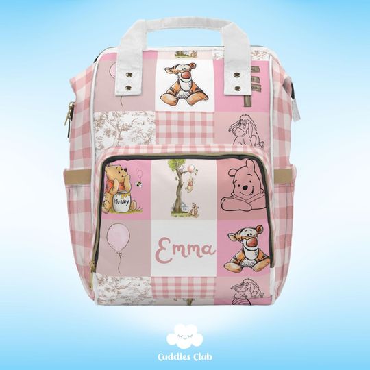 Personalized  Winnie The Pooh Diaper Backpack