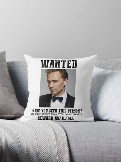 wanted: tom hiddleston Pillow
