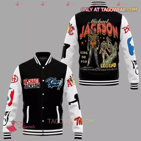 Michael Jackson King Of Pop Legend I’m Happy To Be Alive Baseball Jacket