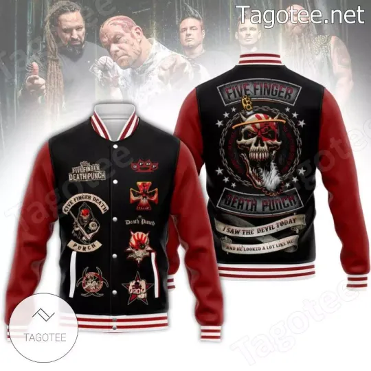 Five Finger Death Punch I Saw The Devil Today Baseball Jacket