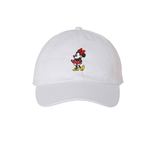 Minnie Mouse Hat, Retro Minnie Embroidered Baseball Cap