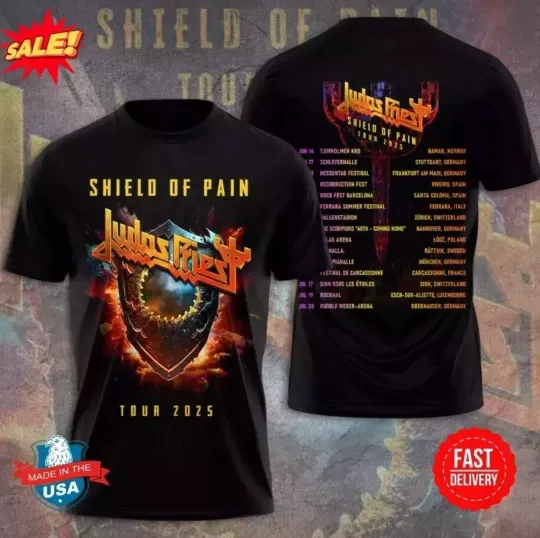 Judas Priest Tour 2025 3D Shirt
