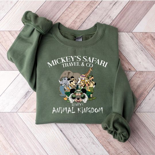 Vintage Disney Animal Kingdom Sweatshirt, Disney Safari Mode Sweatshirt, Funny Mickey and Friends Sweatshirt, Retro Disney Vacation