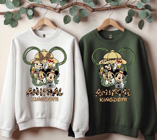 Disney Trip Sweatshirt, Animal Kingdom Family Long Sleeve Shirt, Mickey Safari Sweater, Safari Animal Kingdom Matching Sweatshirt