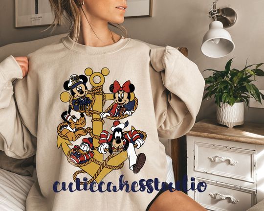 Disney vintage cruise sweatshirt - Disney sweatshirt - Disney beach shirt - mickey Donald goofysweatshirt - Disney cruise shirt