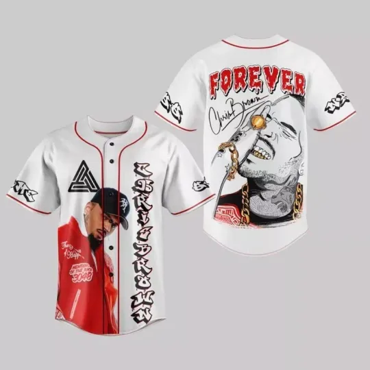 Discover 2025 Chris Brown Tour Breezy Bowl XX Baseball Jersey,  Chris Brown Concert