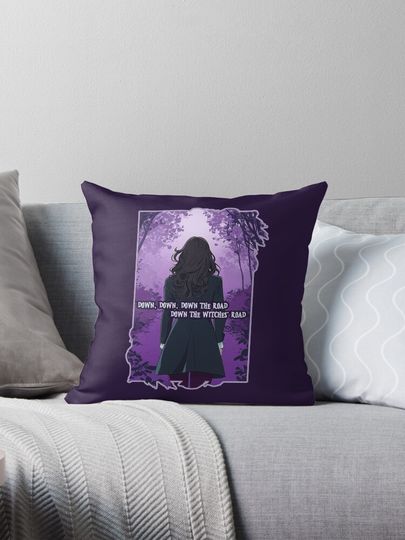 Agatha All Along - Down the Witches' Road - Portrait Woods Pillow