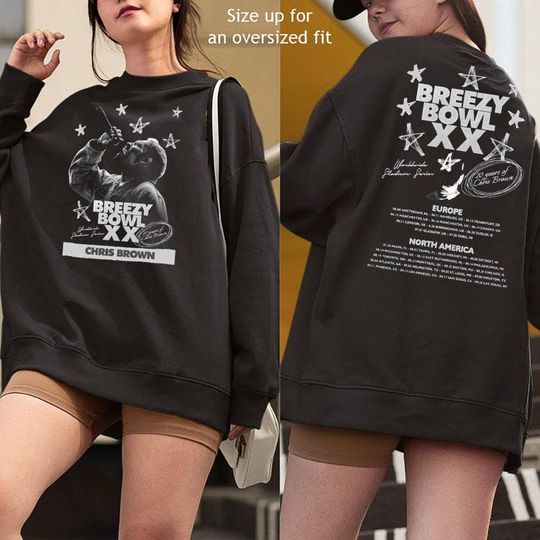 2025 Tour Breezy Bowl XX Sweatshirt, Rap Concert Tee, Chris Br0wn Tour Merch, Brown Fan Shirt