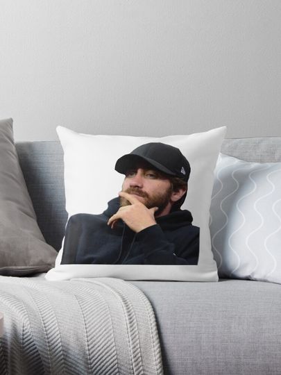 jake gyllenhaal w a baseball cap Pillow