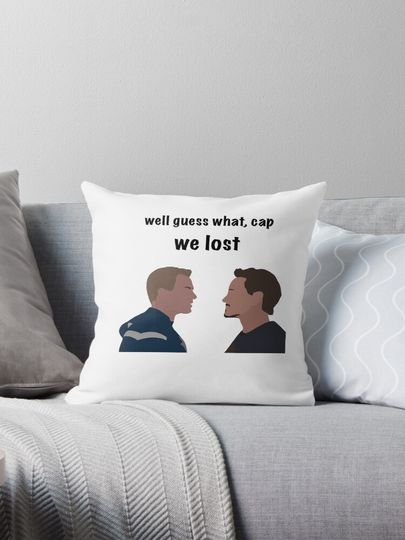 Tony stark and Captain America Pillow