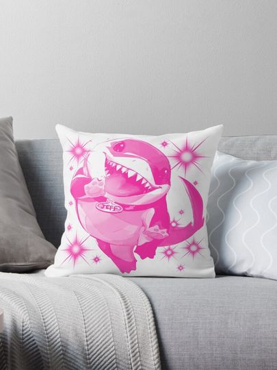 JEFF THE SHARK | PINK Pillow