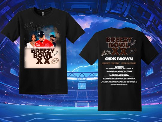 2025 Chris Brown Tour Breezy Bowl XX T-Shirt, Chris Brown Concert 2025, Chris Brown Graphic Shirt, Chris Brown, Summer Walker, Bryson Tiller