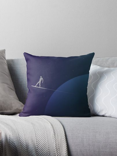 Silver Surfer Minimal  Pillow