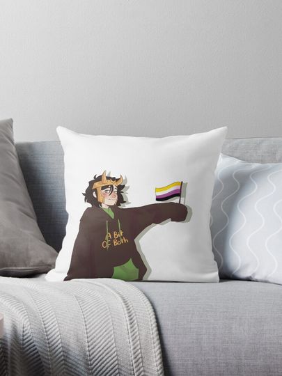 Non binary Pride Loki Pillow