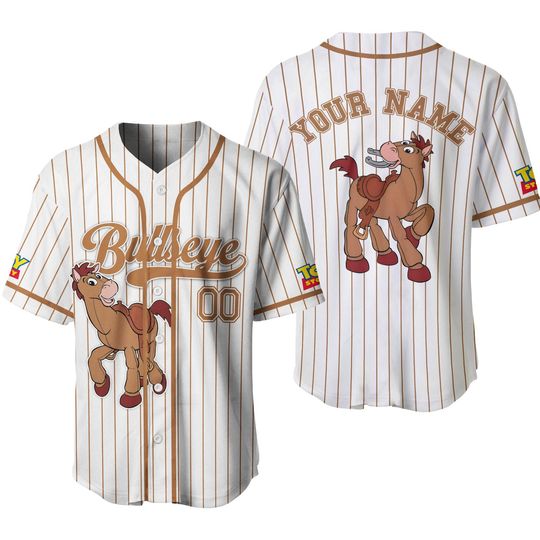 Custom Toy Story Bullseye Baseball Jersey, Custom Toy Story Bullseye Baseball, Disney Baseball Jersey, Toy Story Birthday Gift