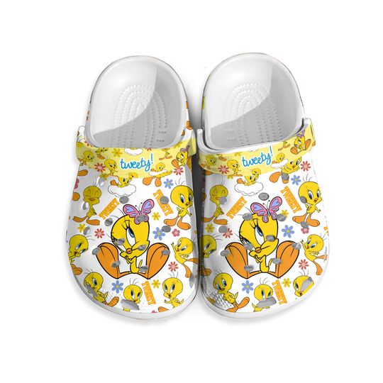 Tweety Bird Clog Shoes, Cute Cartoon Slippers for Women