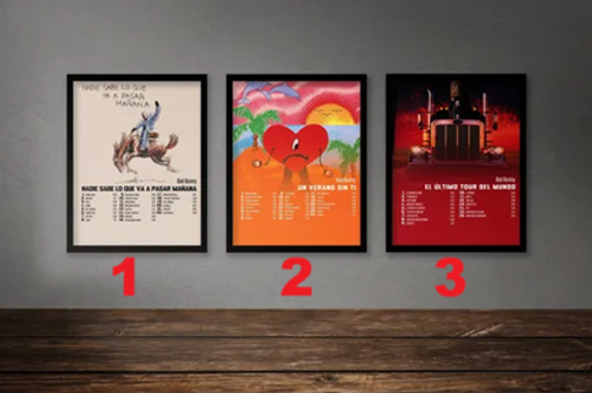 Bad Bunny Poster | Un Verano Sin Ti | Nadie Sabe Lo Que Va a Pasar Maana | OASIS | X 100PRE