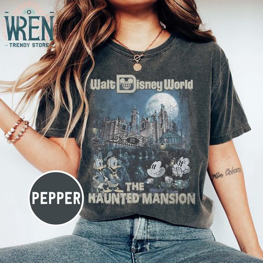 Vintage The Haunted Mansion Comic Tshirt, Halloween Shirt, Halloween Gifts, The Haunted Mansion 1969 Shirts, Disneyworld Halloween 2024 Tee