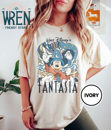 Vintage Disney Fantasia Sorcerer Mickey Stay Magical Shirt, Retro Fantasmic Disney Hollywood Studios, Disneyland Trip Shirts, Gift For Her
