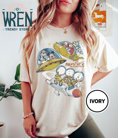 Retro Disney Space Astronauts Shirt, Vintage 90's Space Mountain Shirt, Tomorrowland Tee, Disney World Shirt, Disneyland Shirt, Disney Park