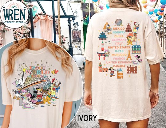 Retro Epcot Center Mickey And Friends Artist Shirt, Disney Epcot International Festival Of The Arts 2025 Matching, WDW Resort Family Holiday