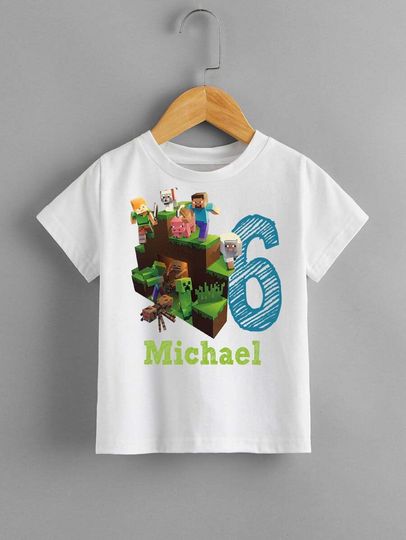 Minecraft Birthday Shirt, Minercraft Birthday, Creeper Birthday, Video Game Birthday, Birthday Kid Shirt
