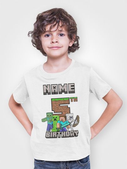 Minecraft Birthday Shirt, Minercraft Birthday, Creeper Birthday, Video Game Birthday, Birthday Kid Shirt